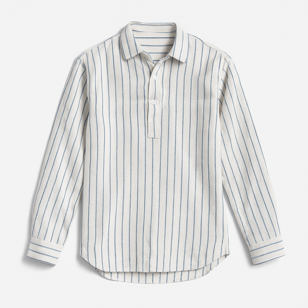 Cotton Striped Popover - Enzmere Shirts