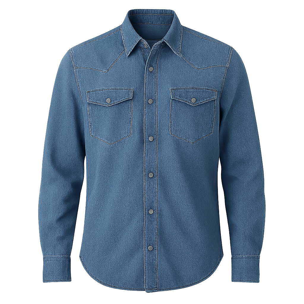 Denim Western Shirt - Enzmere Shirts